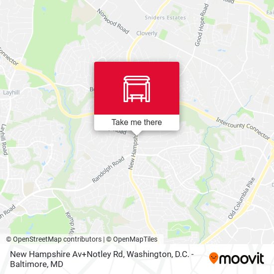 New Hampshire Av+Notley Rd map