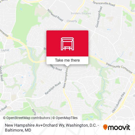 New Hampshire Av+Orchard Wy map