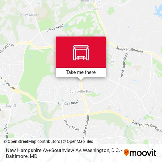 Mapa de New Hampshire Av+Southview Av