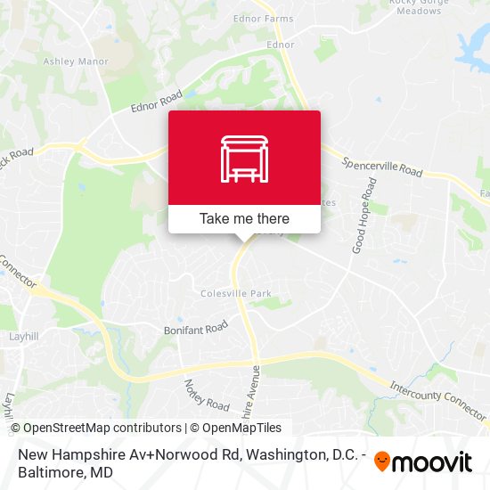 New Hampshire Av+Norwood Rd map