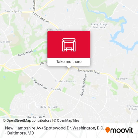 Mapa de New Hampshire Av+Spotswood Dr