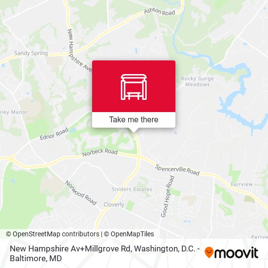 New Hampshire Av+Millgrove Rd map