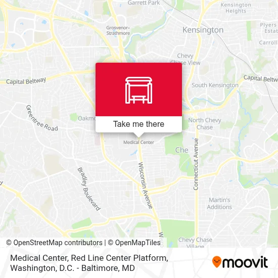 Medical Center, Red Line Center Platform map