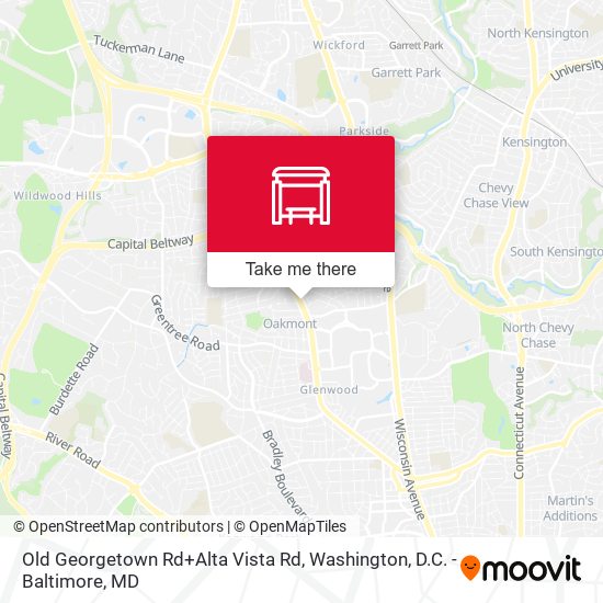 Mapa de Old Georgetown Rd+Alta Vista Rd