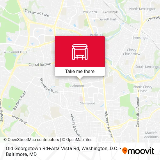 Old Georgetown Rd+Alta Vista Rd map