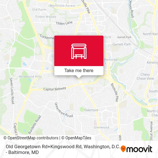Old Georgetown Rd+Kingswood Rd map