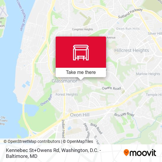 Kennebec St+Owens Rd map