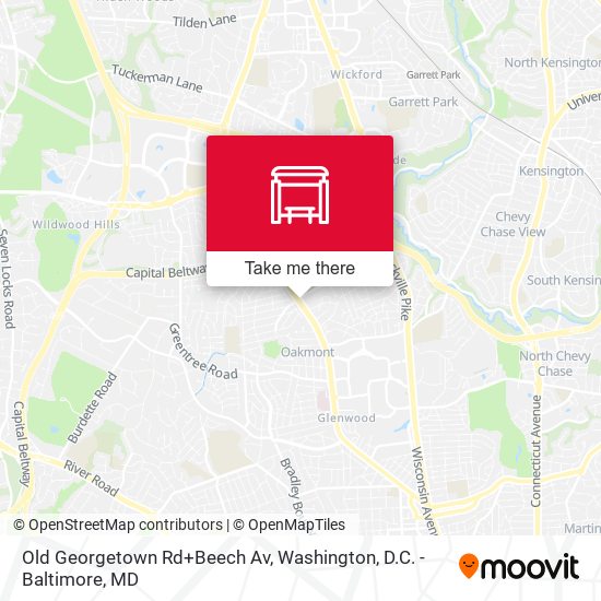 Old Georgetown Rd+Beech Av map
