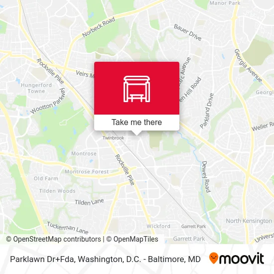 Mapa de Parklawn Dr+Fda