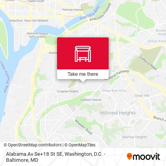 Alabama Av Se+18 St SE map