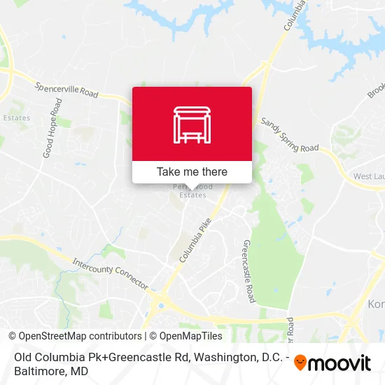 Old Columbia Pk+Greencastle Rd map