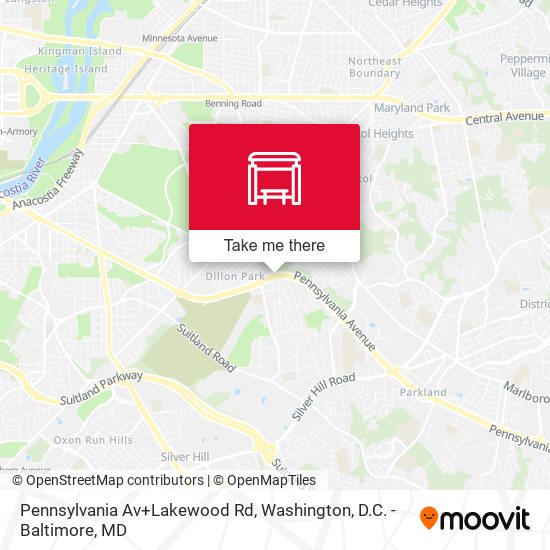 Pennsylvania Av+Lakewood Rd map
