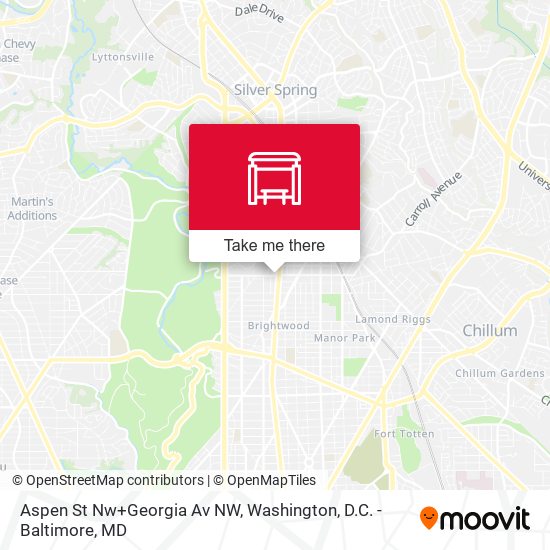 Aspen St Nw+Georgia Av NW map