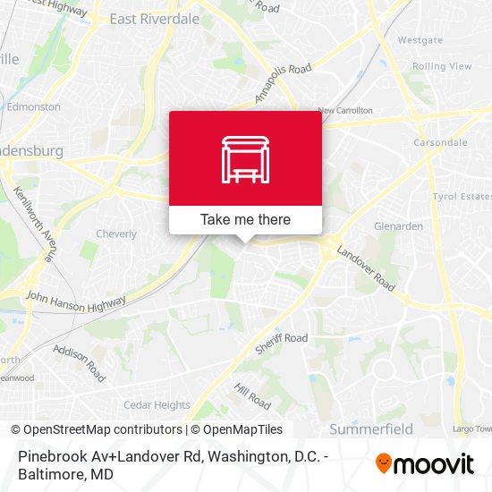 Pinebrook Av+Landover Rd map