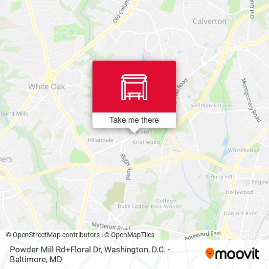 Powder Mill Rd+Floral Dr map