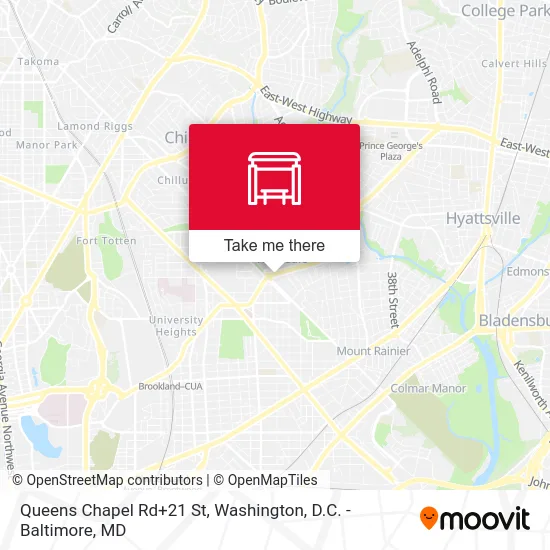 Queens Chapel Rd+21 St map