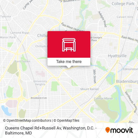 Mapa de Queens Chapel Rd+Russell Av