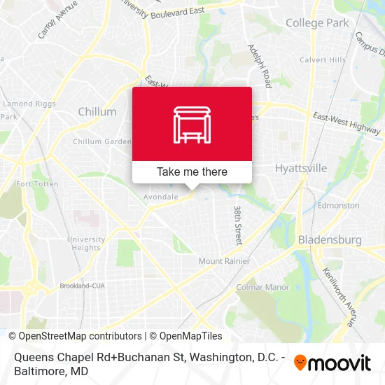 Queens Chapel Rd+Buchanan St map