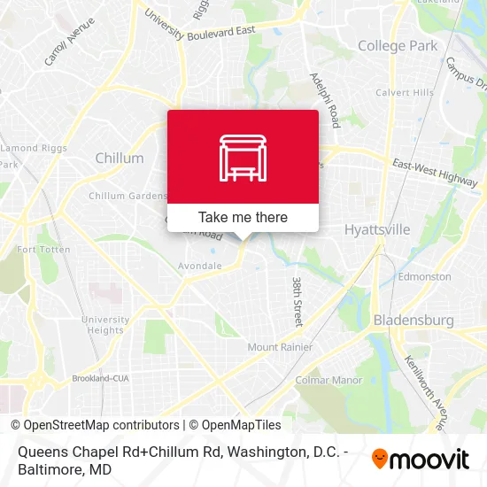 Queens Chapel Rd+Chillum Rd map