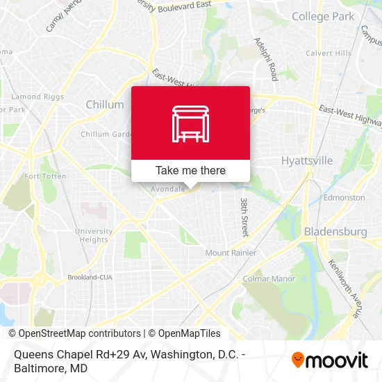 Queens Chapel Rd+29 Av map