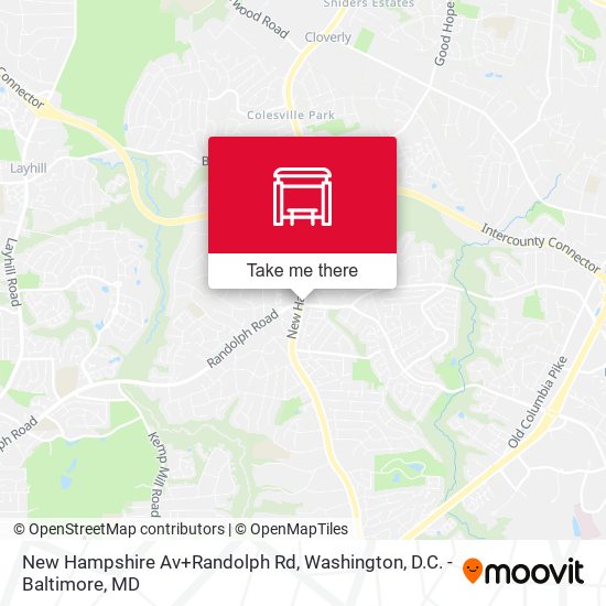 New Hampshire Av+Randolph Rd map