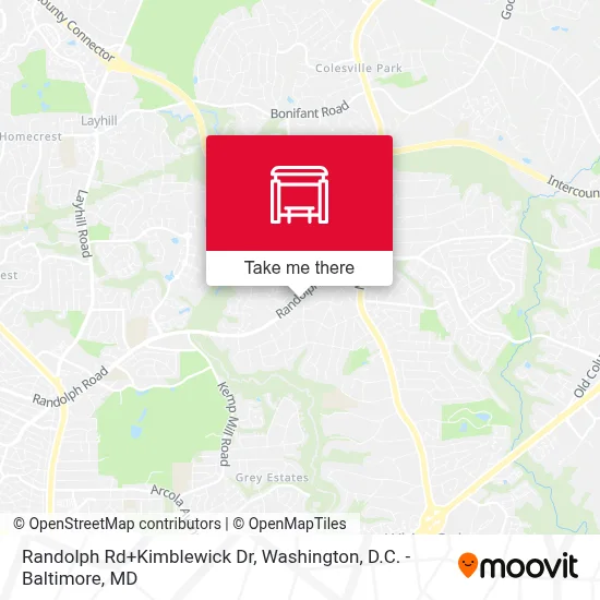 Randolph Rd+Kimblewick Dr map
