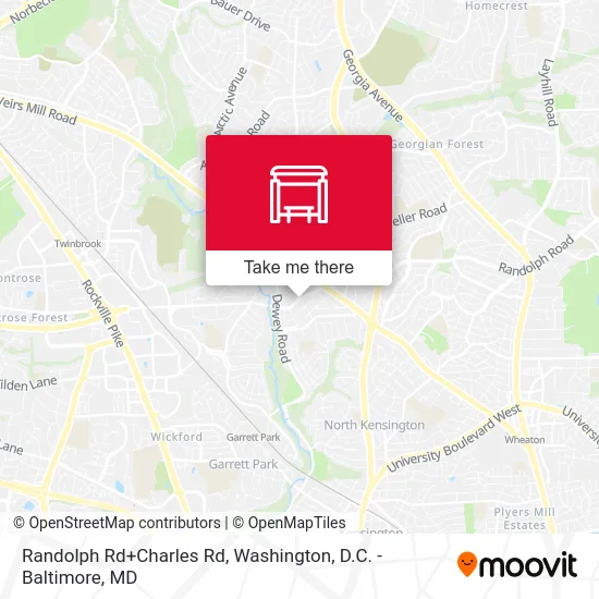 Randolph Rd+Charles Rd map
