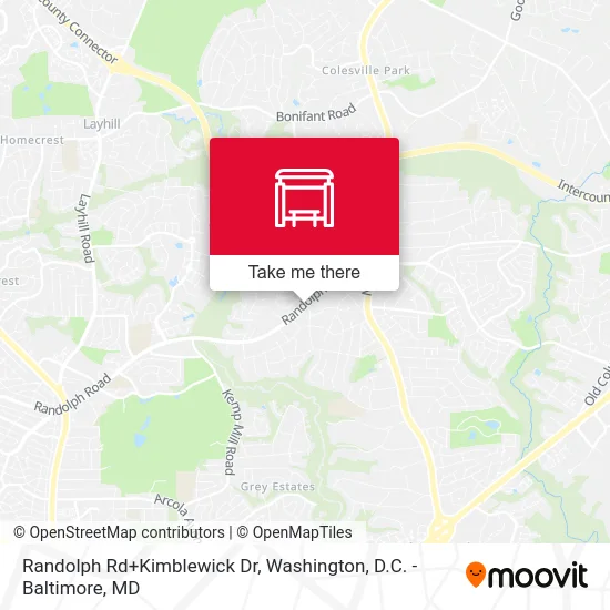 Randolph Rd+Kimblewick Dr map
