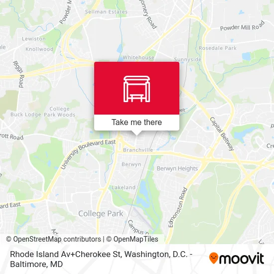 Rhode Island Av+Cherokee St map