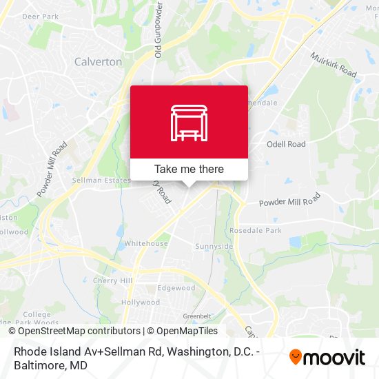 Mapa de Rhode Island Av+Sellman Rd