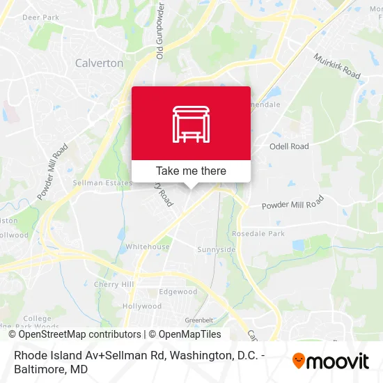 Rhode Island Av+Sellman Rd map