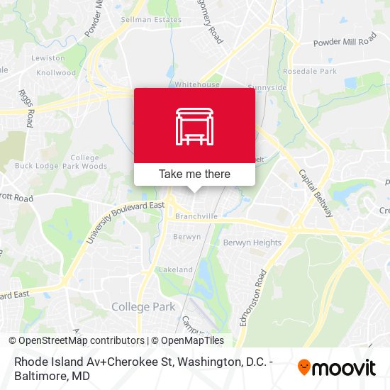 Rhode Island Av+Cherokee St map