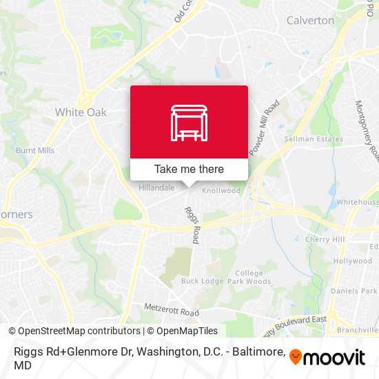 Riggs Rd+Glenmore Dr map