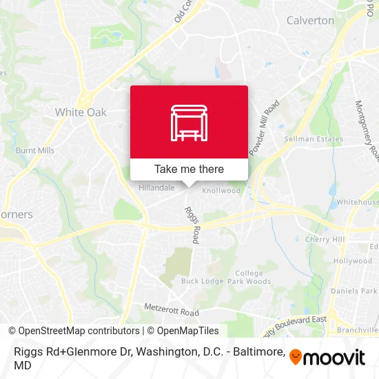 Riggs Rd+Glenmore Dr map