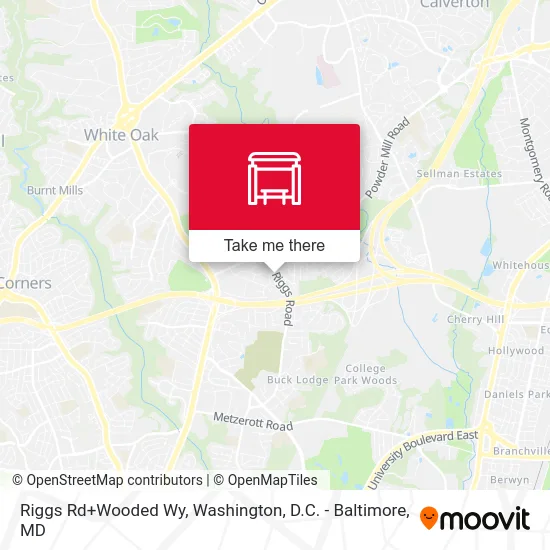 Riggs Rd+Wooded Wy map