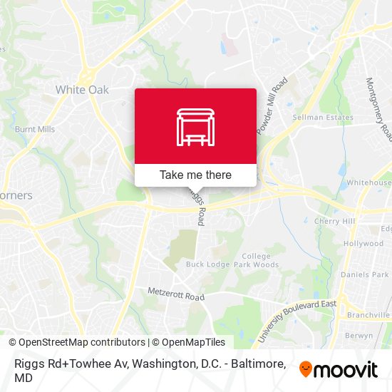 Mapa de Riggs Rd+Towhee Av