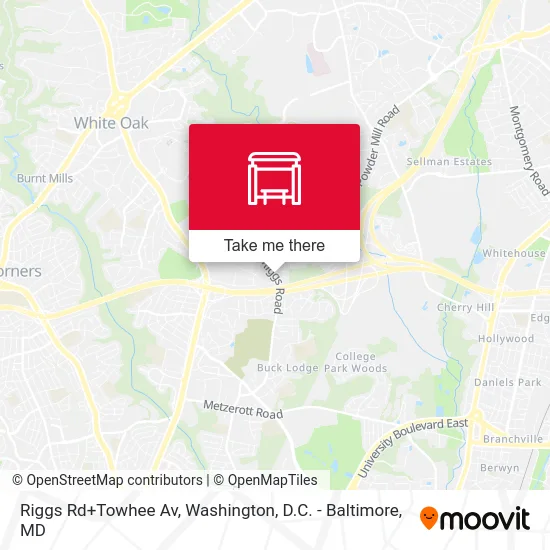 Riggs Rd+Towhee Av map