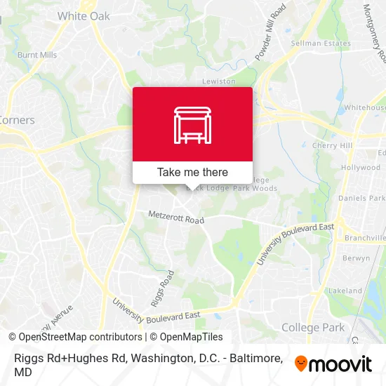 Riggs Rd+Hughes Rd map