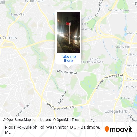 Riggs Rd+Adelphi Rd map