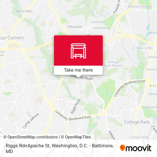 Riggs Rd+Apache St map