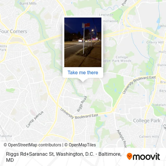 Riggs Rd+Saranac St map