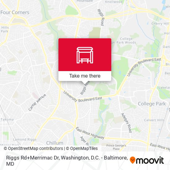 Riggs Rd+Merrimac Dr map