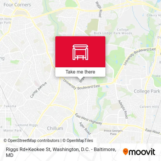 Riggs Rd+Keokee St map