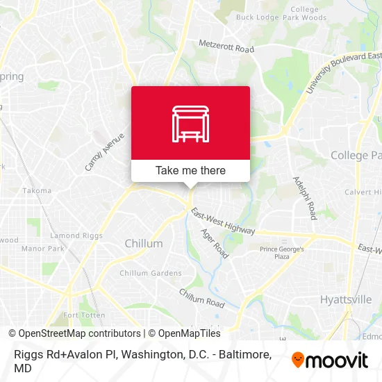 Riggs Rd+Avalon Pl map