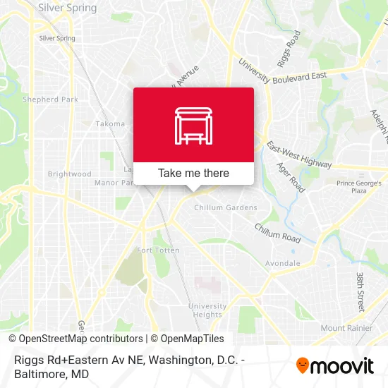 Riggs Rd+Eastern Av NE map