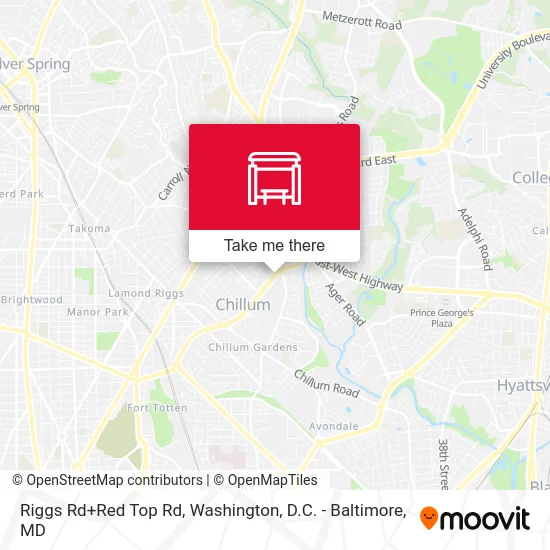 Riggs Rd+Red Top Rd map