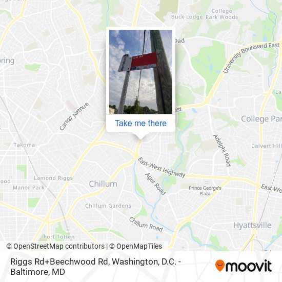 Riggs Rd+Beechwood Rd map