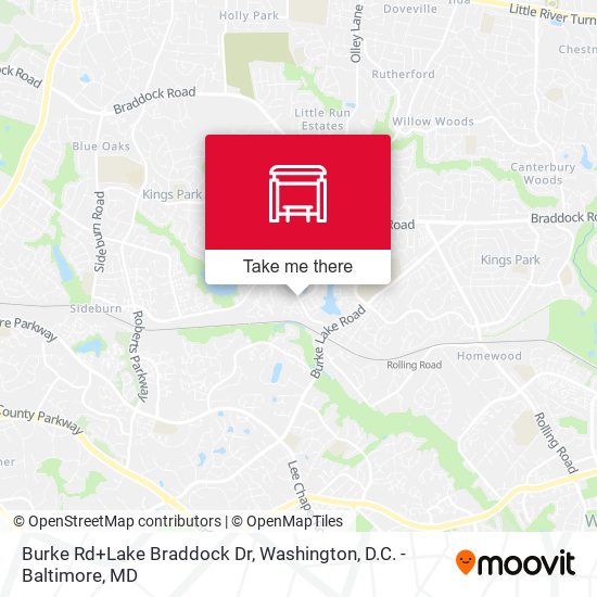 Burke Rd+Lake Braddock Dr map