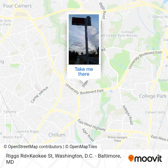 Riggs Rd+Keokee St map