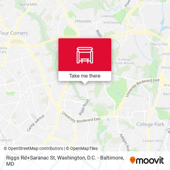 Mapa de Riggs Rd+Saranac St